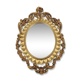 Baroque style mirror frame golden resin 55.5 cm X 36 cm