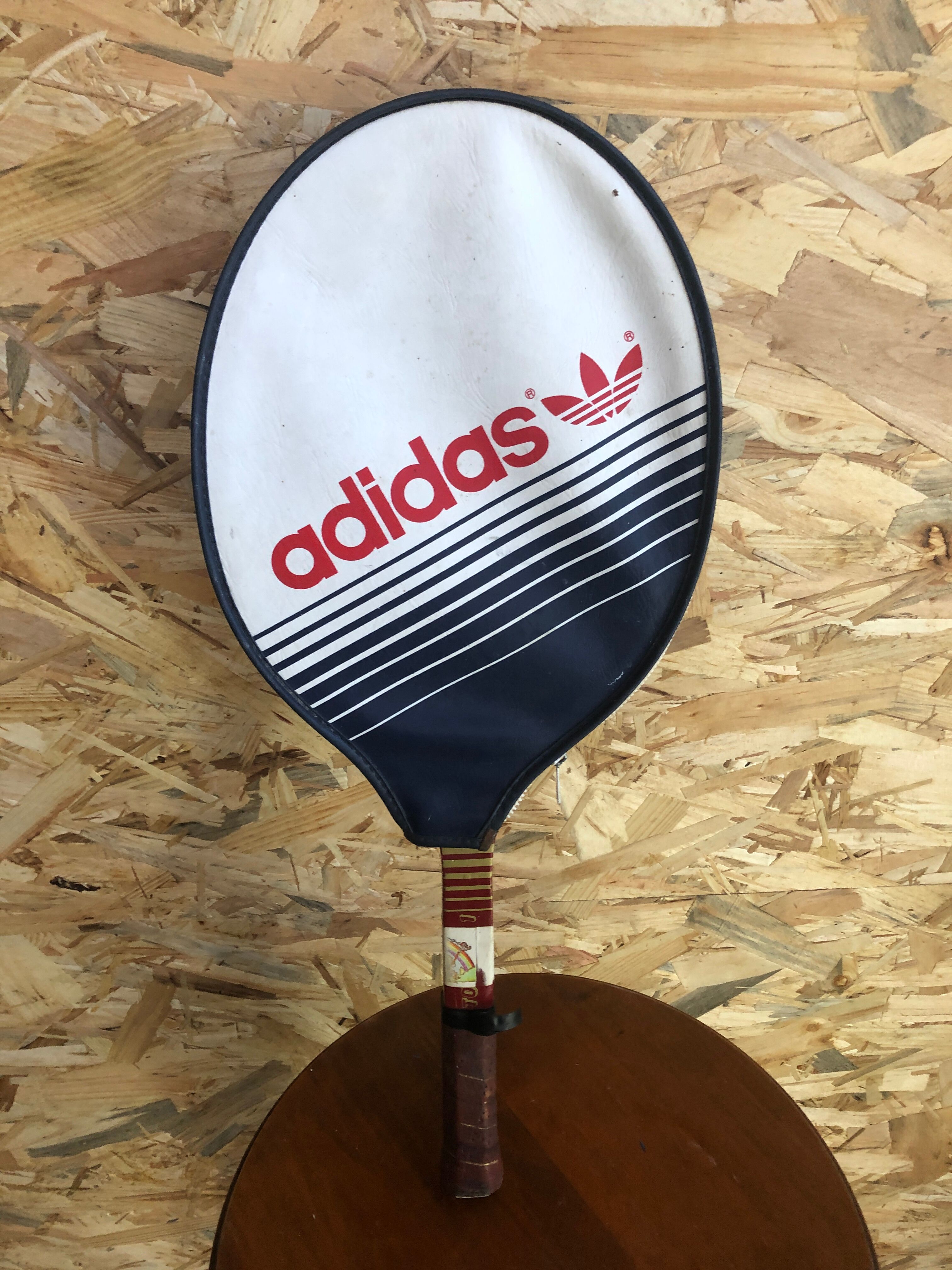 Raquette tennis elan kid bois avec housse adidas sport vintage