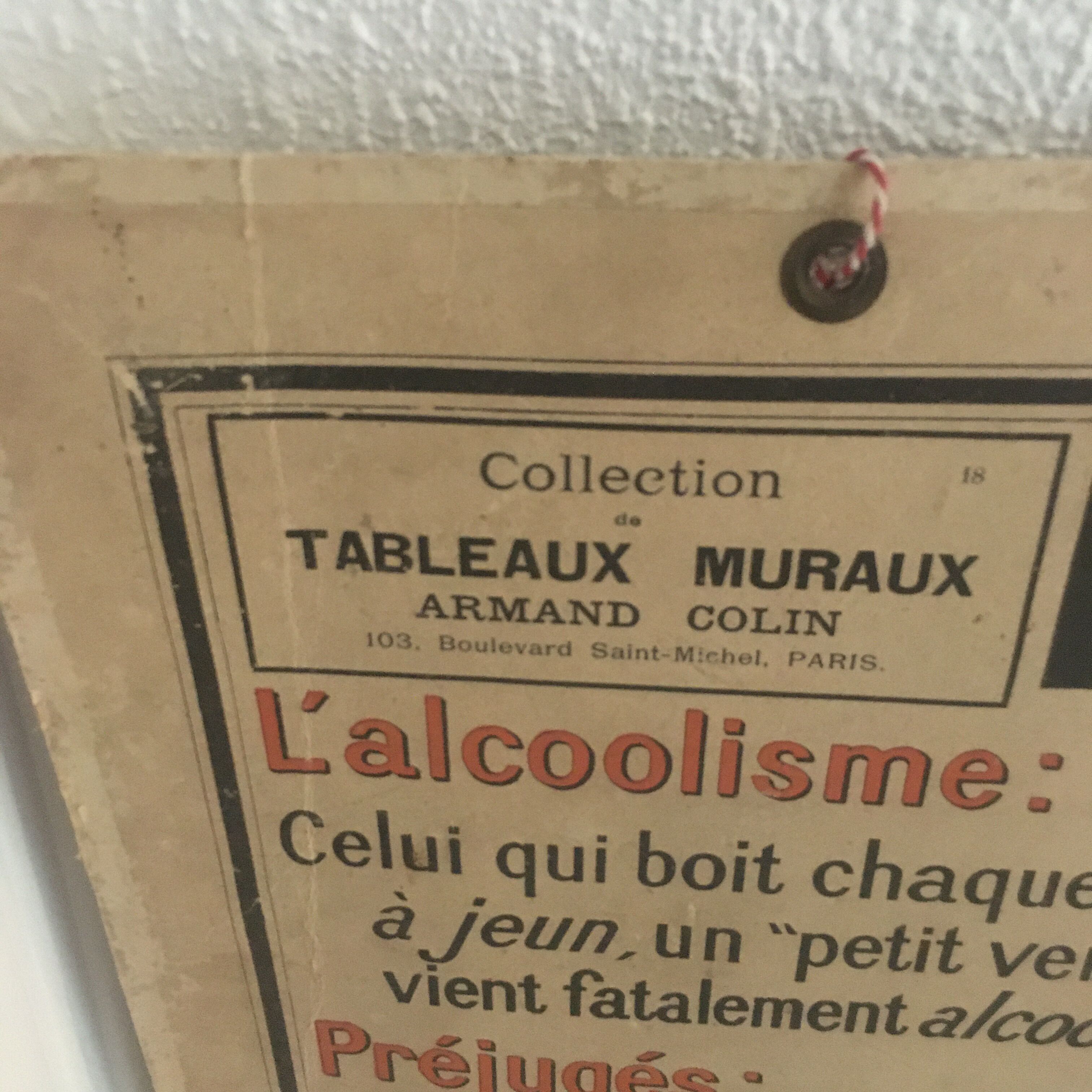 Educational panel "Alcohol is the enemy" 1910