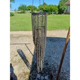 Vintage metal and plastic bead pendant light