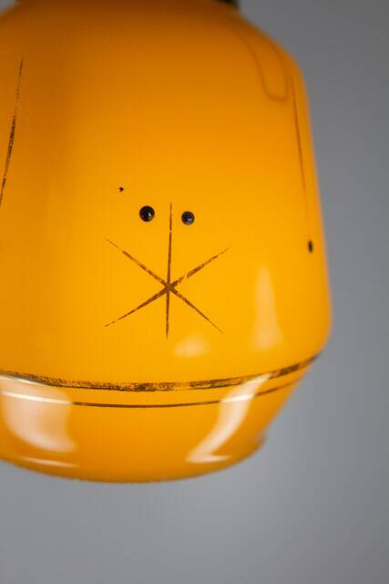 Petite lampe à suspension EVA * Art déco * Lampe suspendue MCM * Plafonnier vintage recâblé * Yougoslavie