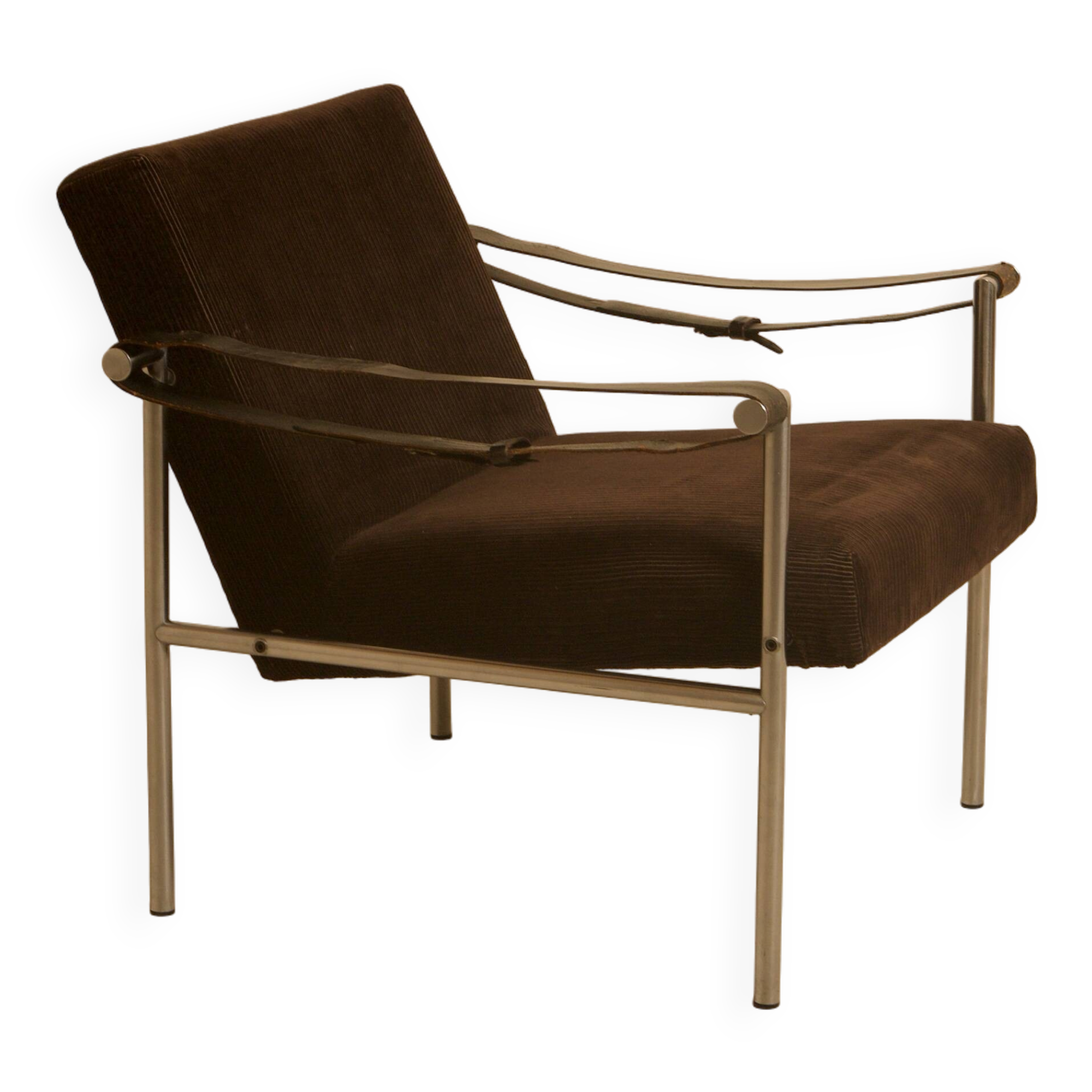 "SZ38" armchair in brown velvet by Martin Visser and Dick van der Net for