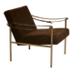 "SZ38" armchair in brown velvet by Martin Visser and Dick van der Net for