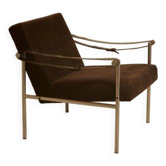 "SZ38" armchair in brown velvet by Martin Visser and Dick van der Net for