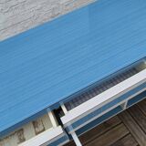 Kitchen cabinet in blue formica 4 doors 4 drawers