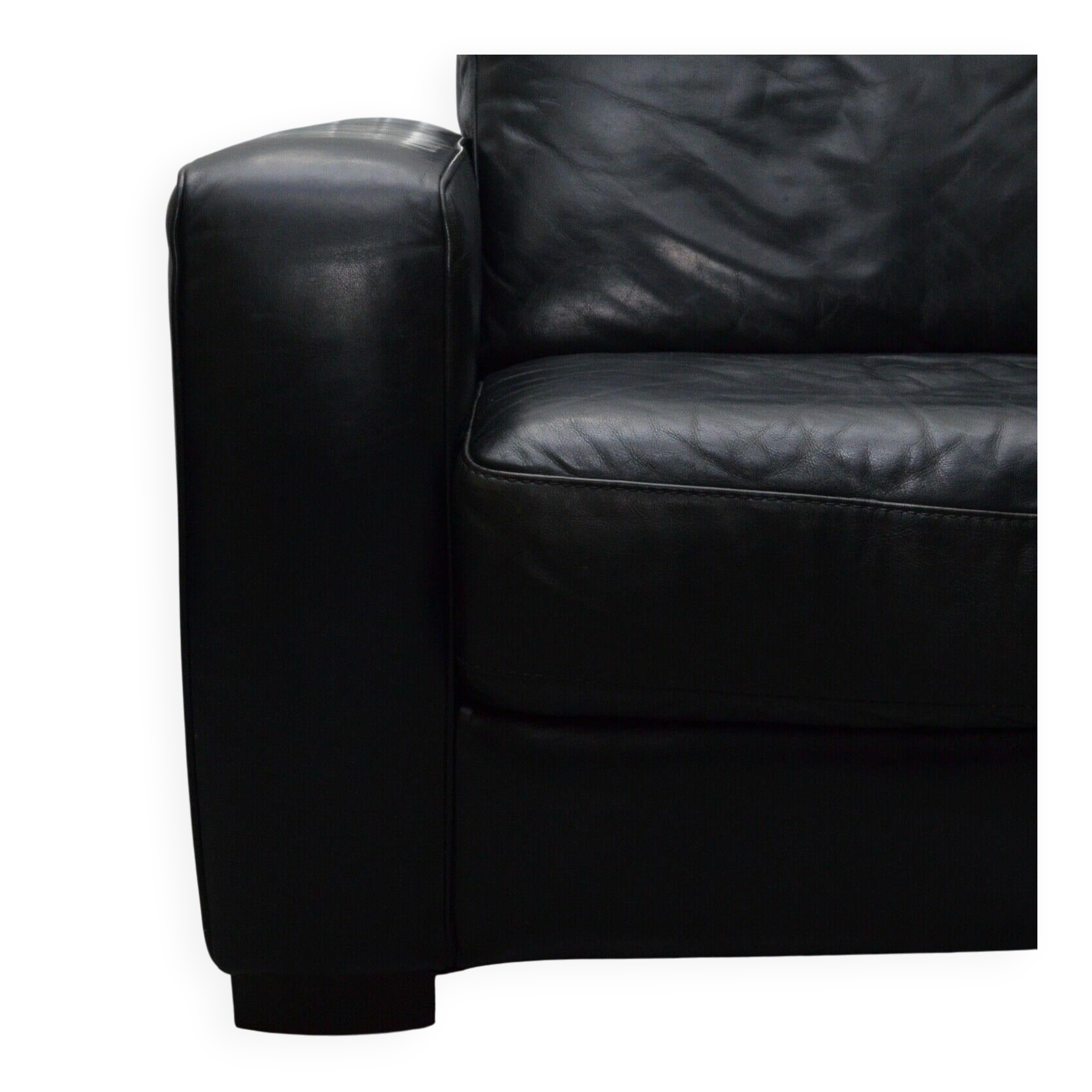 2-seater leather Natuzzi sofa with armchair