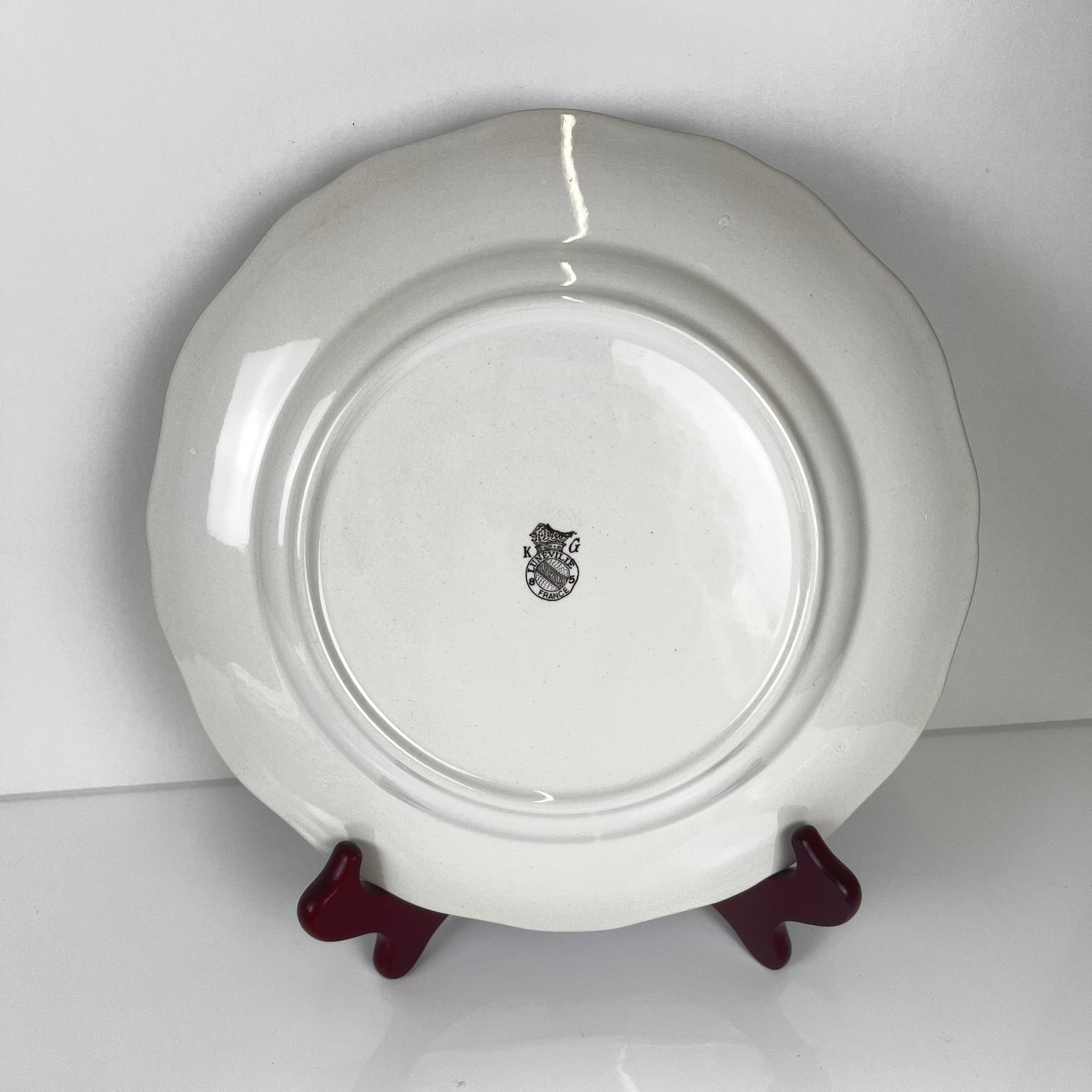 Set of 6 flat plates KG Lunéville – model Réverbère