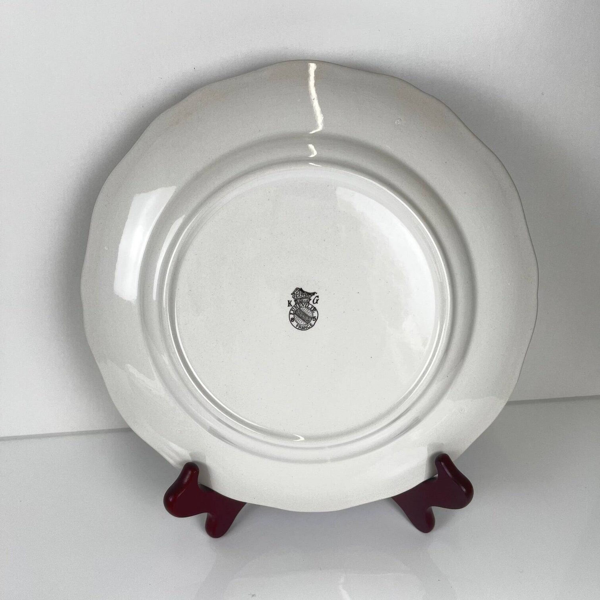 Set of 6 flat plates KG Lunéville – model Réverbère