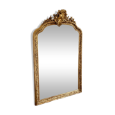 Large old Louis-Philippe shell mirror 165x97 cm