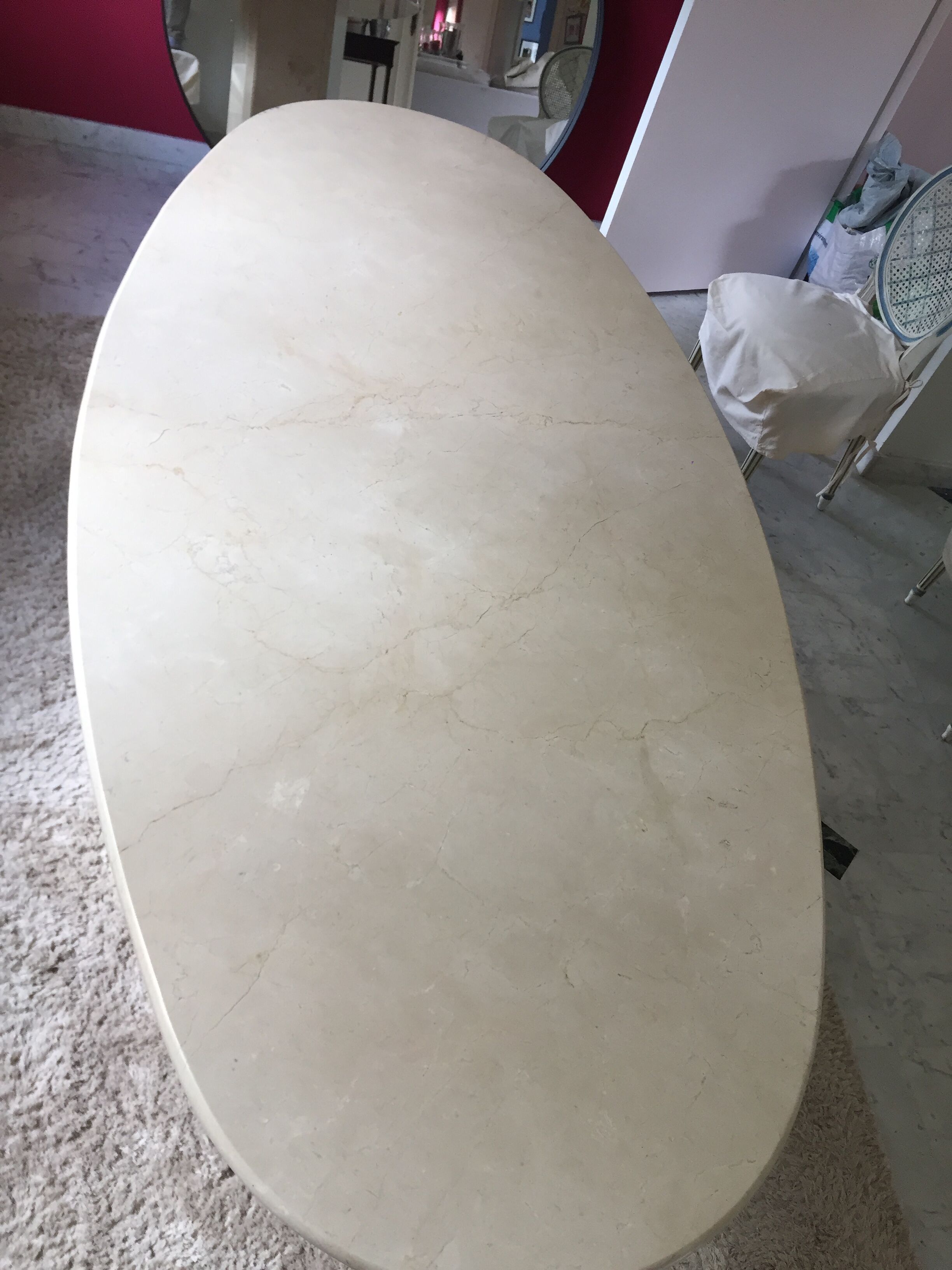 Travertine table