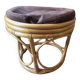 Vintage rattan pouf