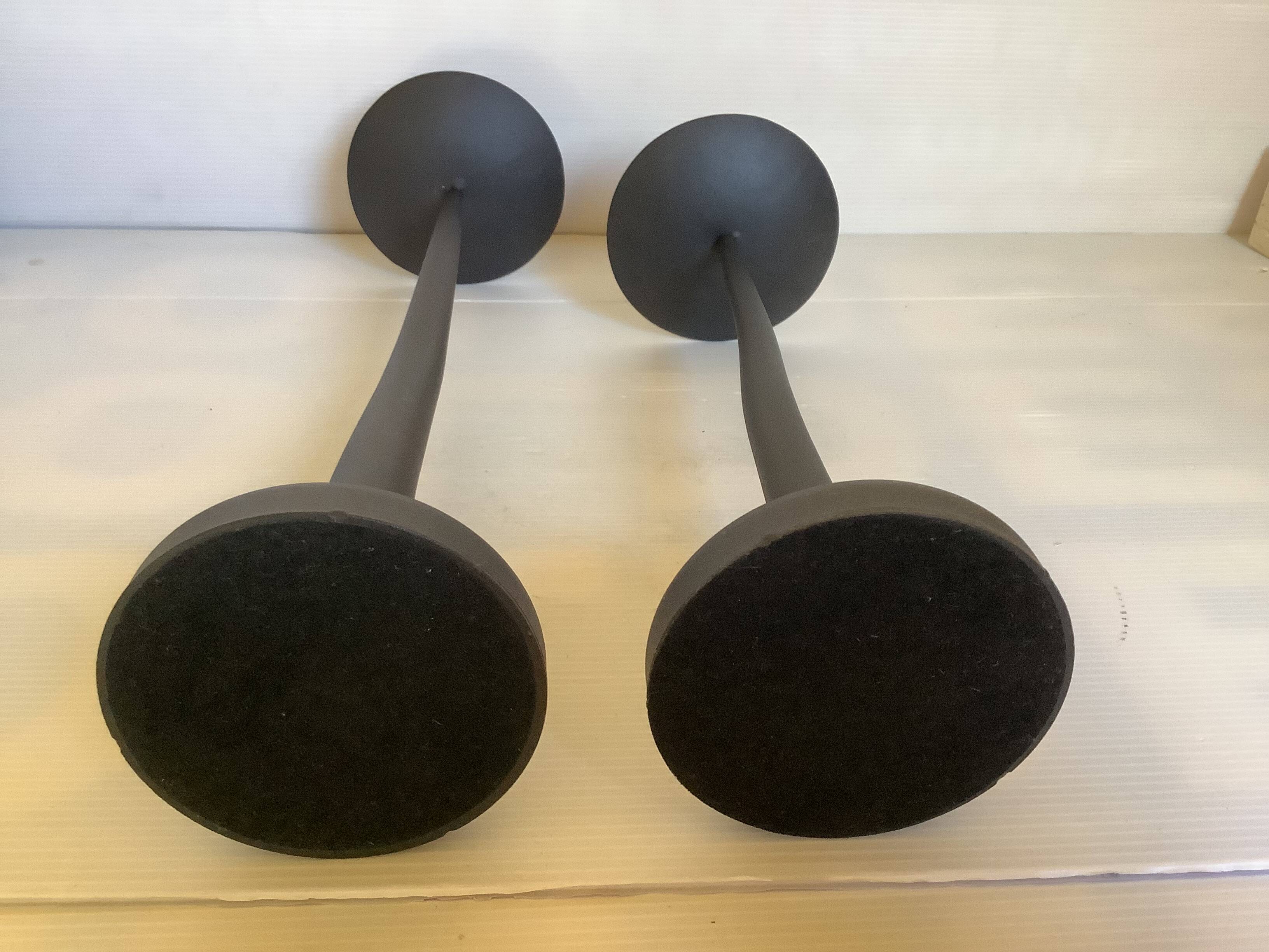 Pair of large twisted candlesticks