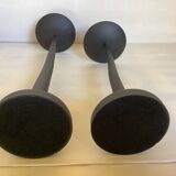 Pair of large twisted candlesticks