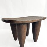African Senufo Sculptural Stool M in Solid Wood – Organic Design