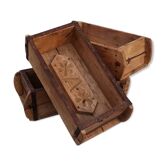 Lot de 3 moules à briques anciens
