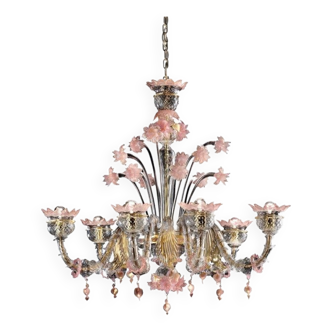 Lustre en verre de Murano début 21ème siècle