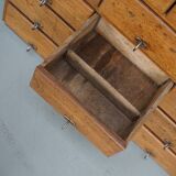 Armoire d'apothicaire vintage allemande en pin et chêne, années 1950