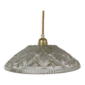 Vintage molded glass lampshade pendant light - tableware collection -