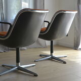 Pair of chairs by Charles Pollock, 1st edition, Edition Knoll
