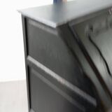 Black redesigned donkey-back style secretary desk