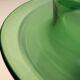 Vintage Hand Blown Green Glass Centerpiece Bowl, Empoli, Italy, 1970s