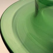 Vintage Hand Blown Green Glass Centerpiece Bowl, Empoli, Italy, 1970s