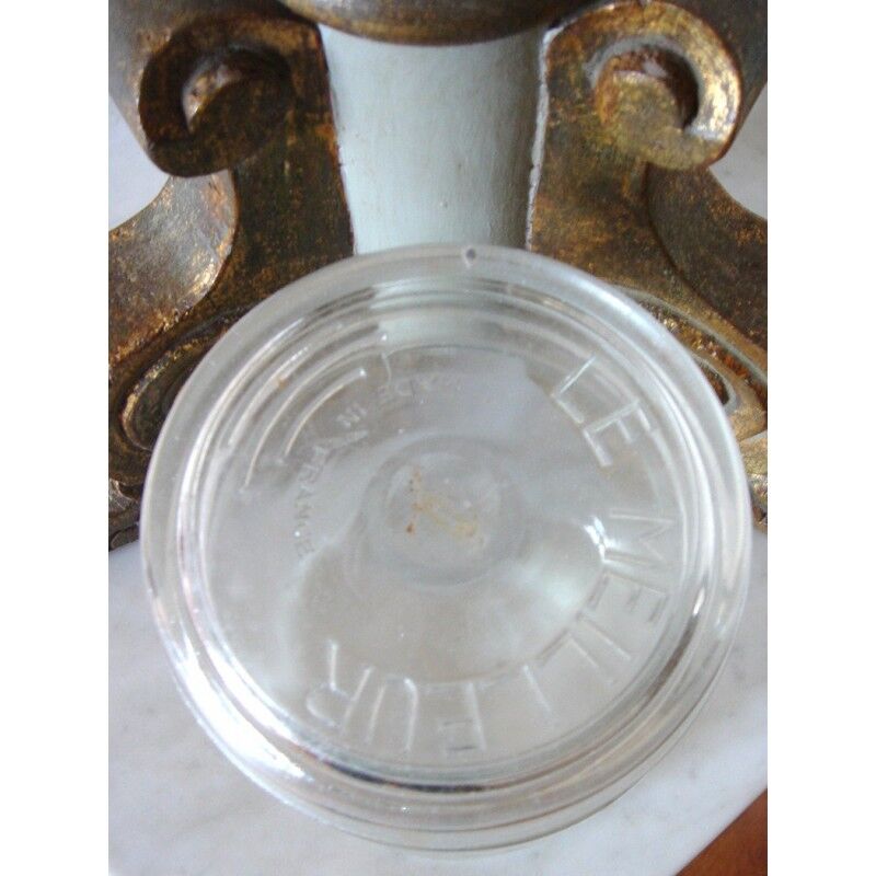 Lot 3 jars the best transparent glass 1 l cover
