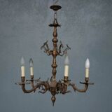 Chandelier in bronze 5 light rock
