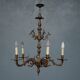 Chandelier in bronze 5 light rock