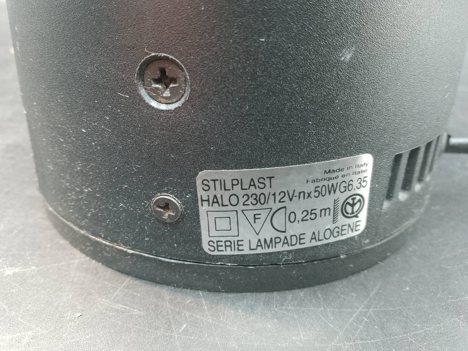 Vintage stilplast imq halogen pendulum desk lamp design italy memphis