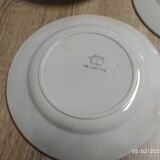 1900 1905 set of 7 earthenware plates Badonviller France Cherry model