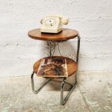 Double chrome harness wood tray