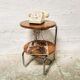 Double chrome harness wood tray
