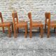 Chaises Maison Regain  en orme et cuir