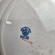 Antique English plate Crescent Ware Empire England blue garland decoration