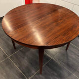 Scandinavian extendable rosewood round table, 1960s