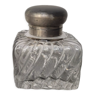 Old glass inkwell