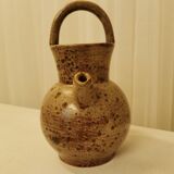 Stoneware ceramic pitcher
