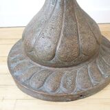 Very large floor lamp of mosqué in openwork brass decorated with calligraphy decoration in Tuluth