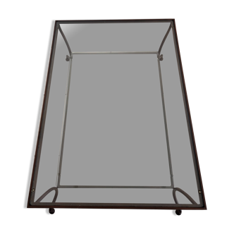 Glass and wrought iron coffee table