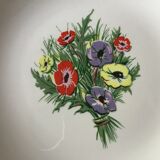 Lot 6 flat plates gien pattern anemones