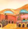 Orientalist painting lavi group israel – desert oasis - epoch: xxth century