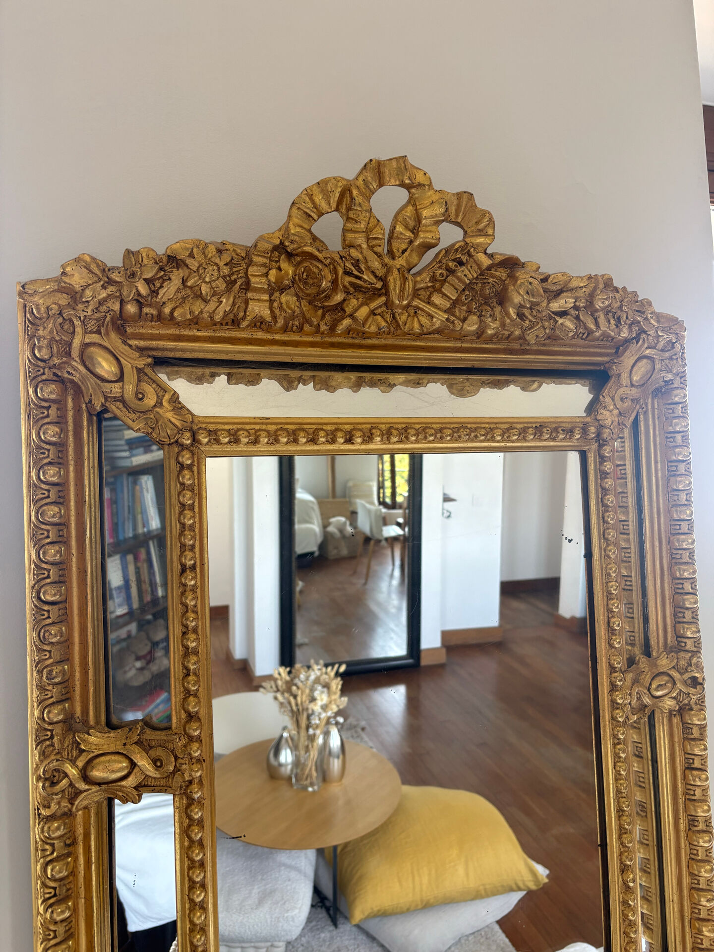 Louis XVI mirror with parcloses.
