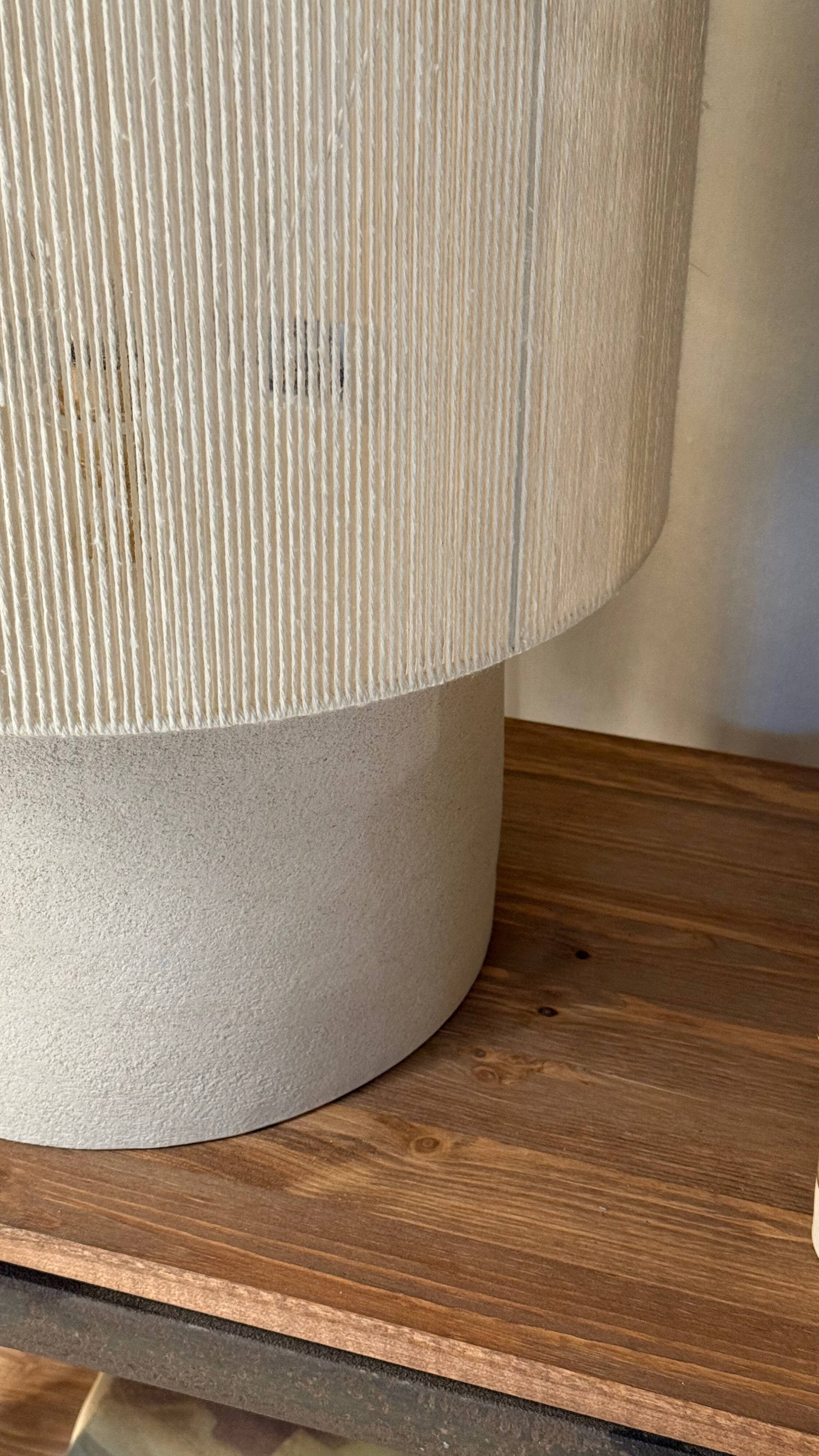 White Stone Table Lamp