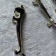 Set of 6 silver metal dachshund knife rests