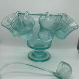 Punch service, Medici sangria in blue bubbled glass