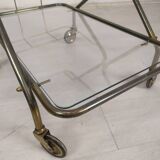 Chariot roulant laiton vintage