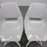 1960s Miroslav Navratil Pair of Fiberglass Chairs for Vertex, Czechoslovaki