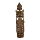 Grande statuette de kinaree, adorant, devi en bois sculpté. Thailande