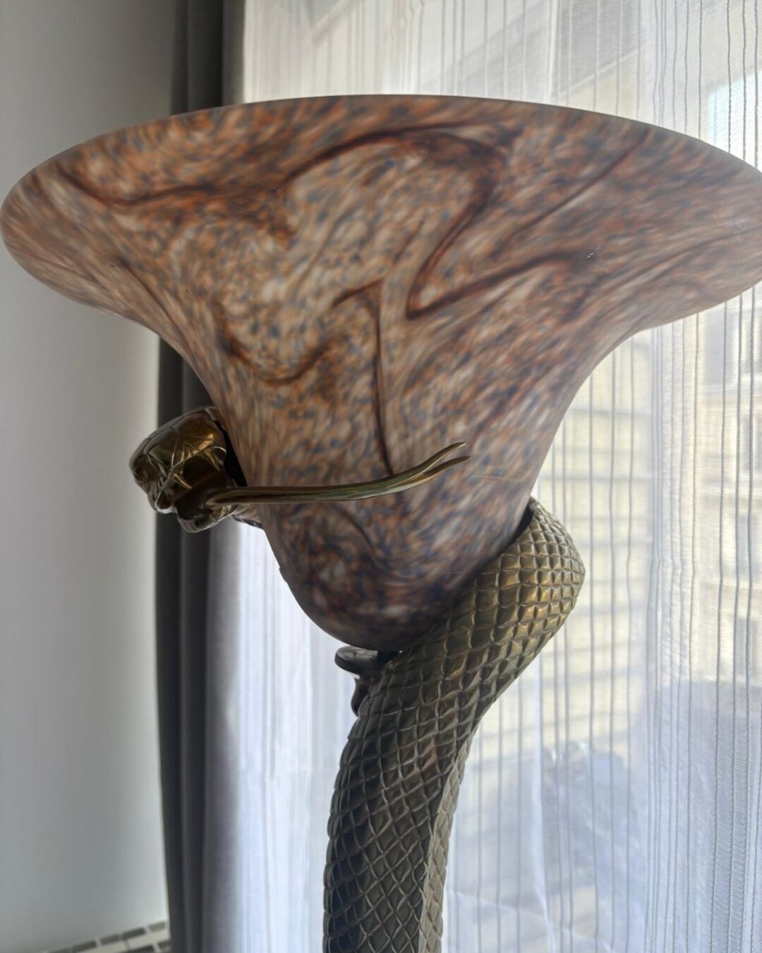 Edgar Brandt style lamp